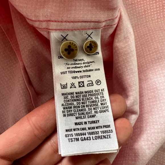 Like New Ted Baker Sz XL Casual Short Sleeve Red Gingham Check Button Down Shirt - Picture 9 of 9